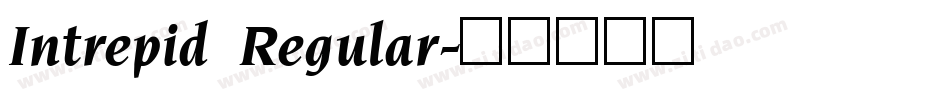 Intrepid Regular字体转换